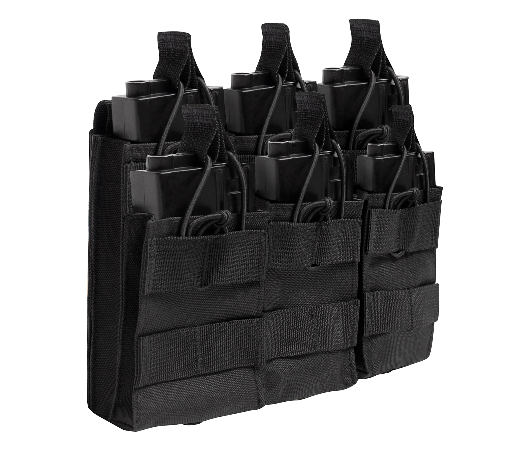Rothco Rothco Molle Open Top Six Rifle Mag Pouch - Black