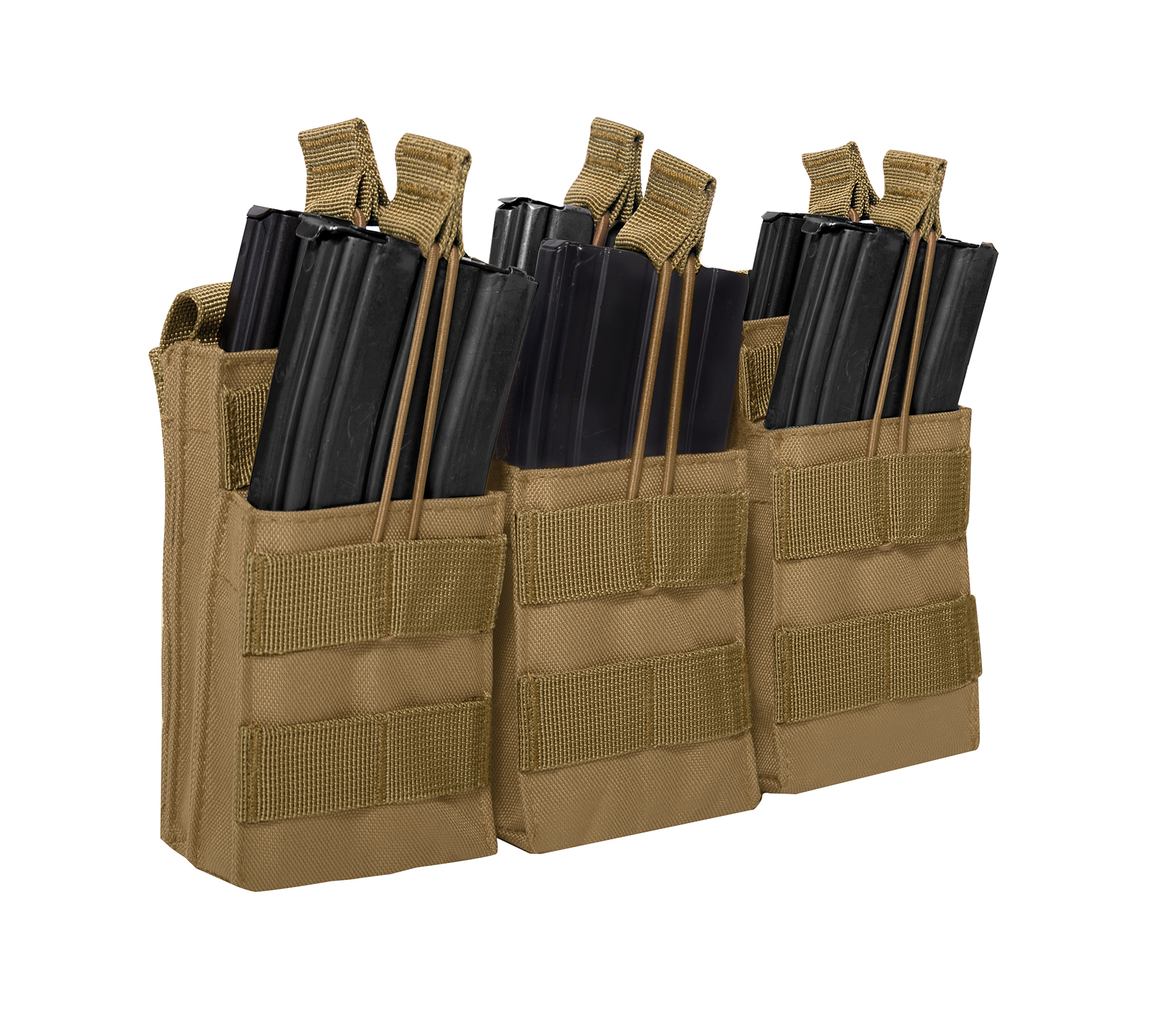 Rothco Rothco Molle Open Top Six Rifle Mag Pouch - Coyote Brown