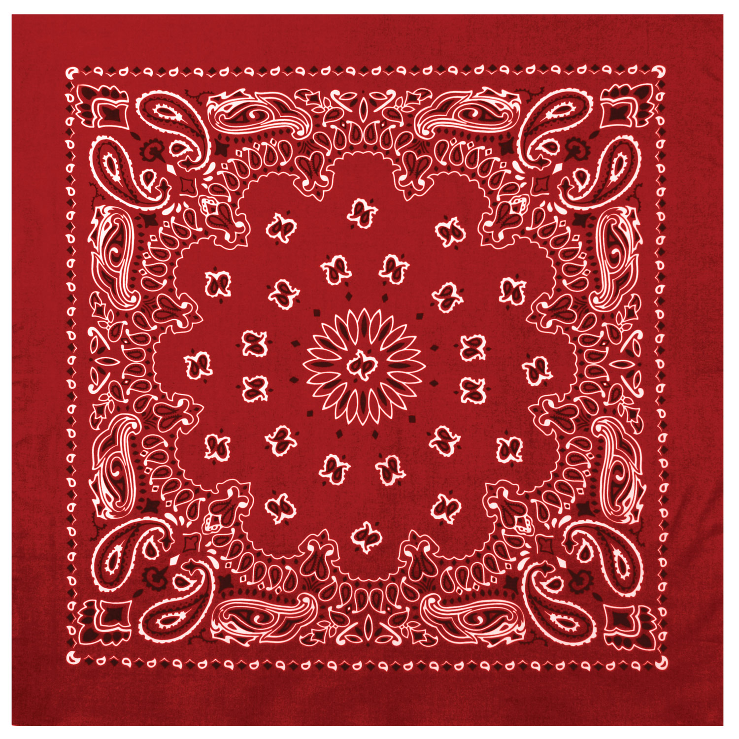 Rothco Rothco Trainmen Paisley Bandana - 22 X 22, Red - White
