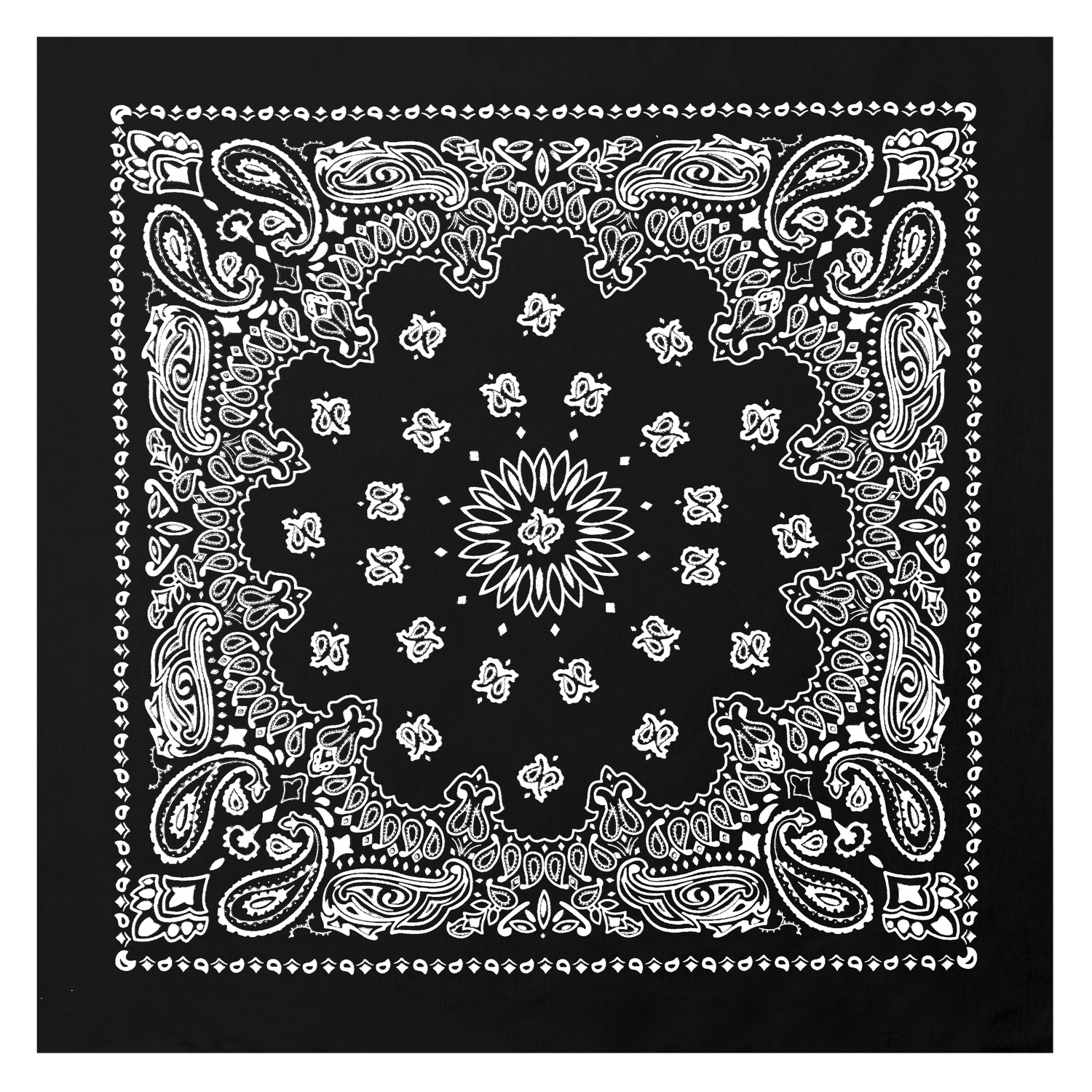 Rothco Rothco Trainmen Paisley Bandana - 22 X 22, Black