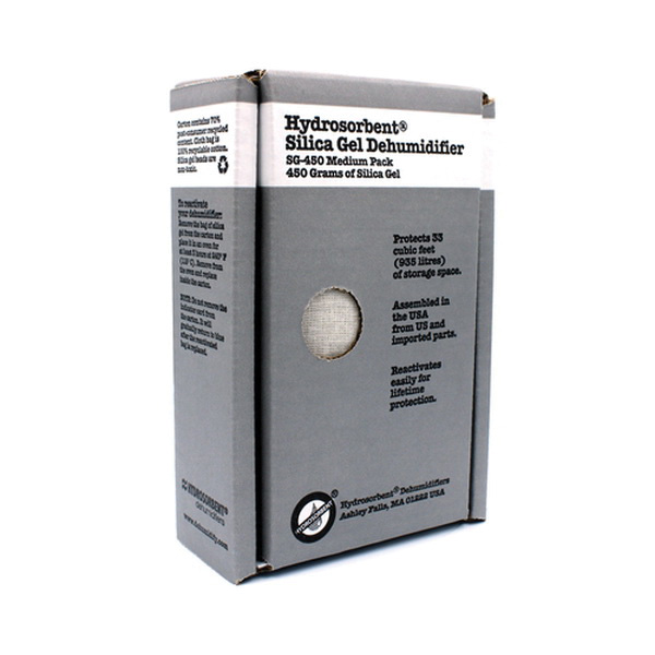 Hydrosorbent 4.50" x 2" x 7" 450 g Silica Gel Medium Pack Dehumidifier, Blue - Hydrosorbent