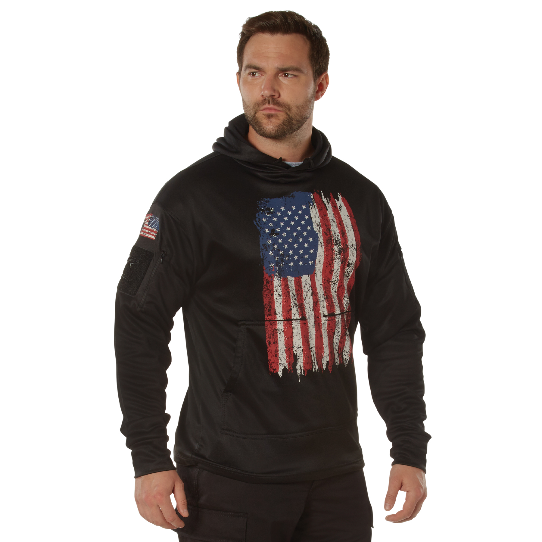 Rothco Rothco Concealed Carry U.S. Flag Hoodie - Red - White - Blue, X-Large