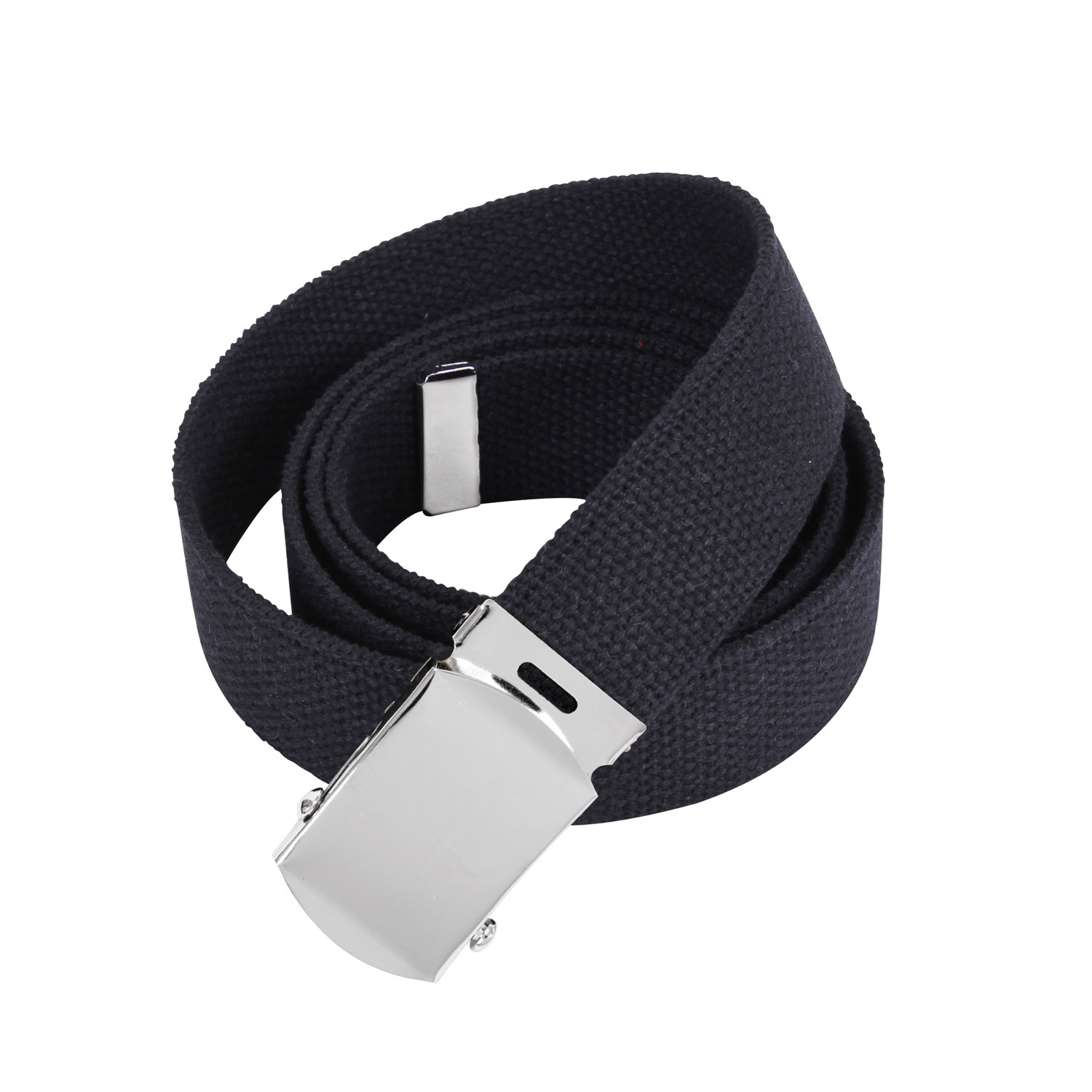Rothco Rothco Web Belts - 44 Inches Long, Chrome, Black