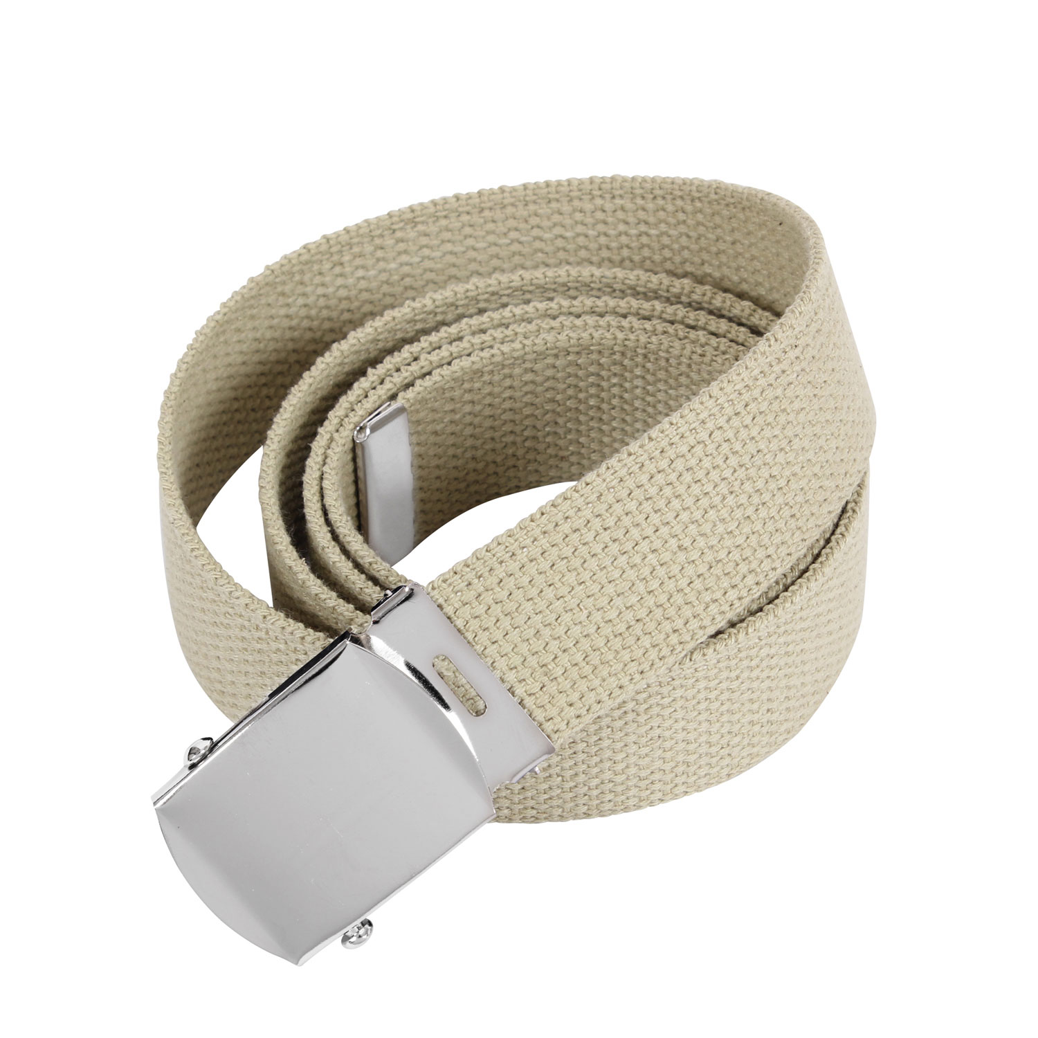 Rothco Rothco Web Belts - 44 Inches Long, Chrome, Khaki