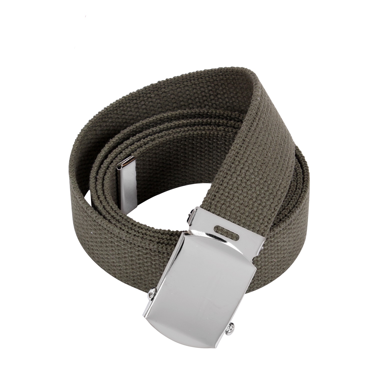 Rothco Rothco Web Belts - 54 Inches Long, Chrome, Olive Drab