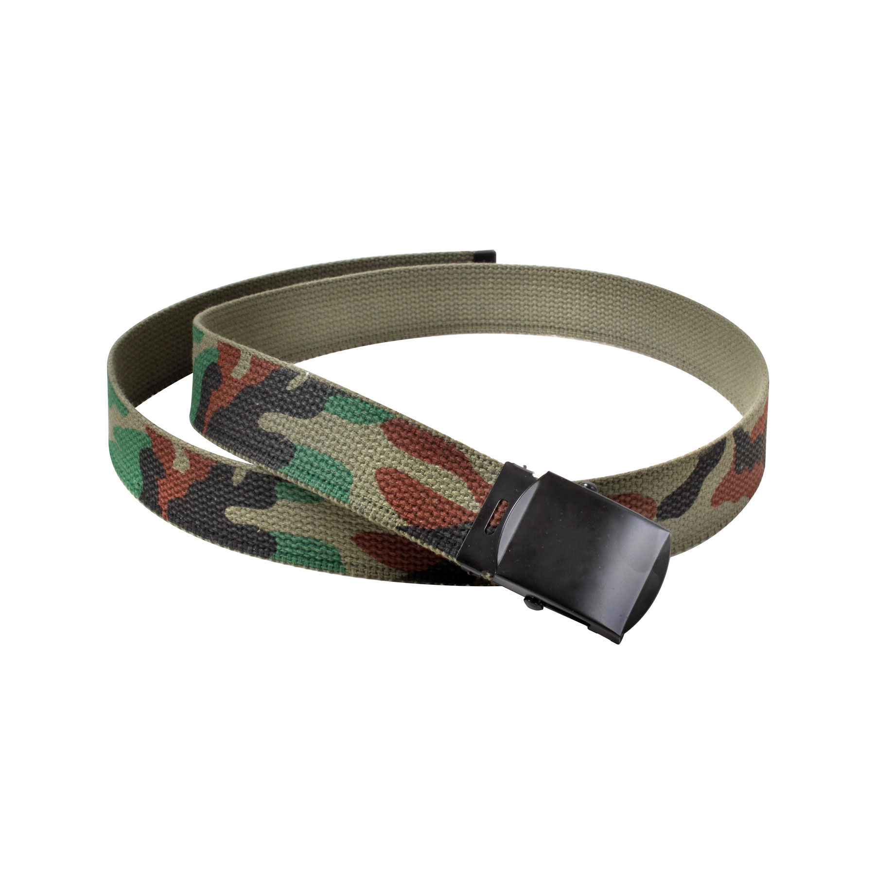 Rothco Rothco Camo Reversible Web Belt - Woodland Camo - Olive Drab, 44 In