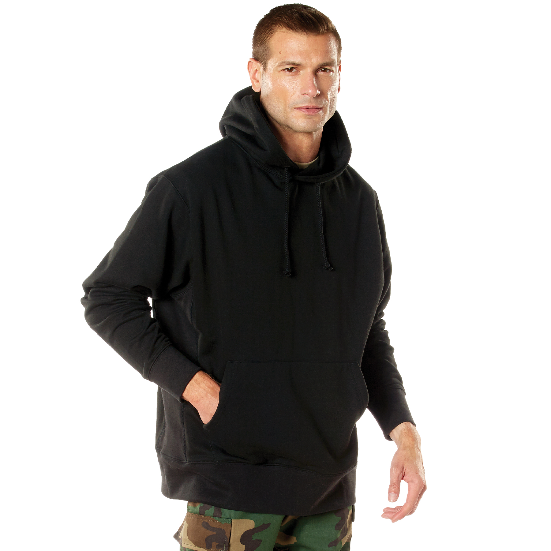 Rothco Rothco Every Day Pullover Hooded Sweatshirt - Black, Medium