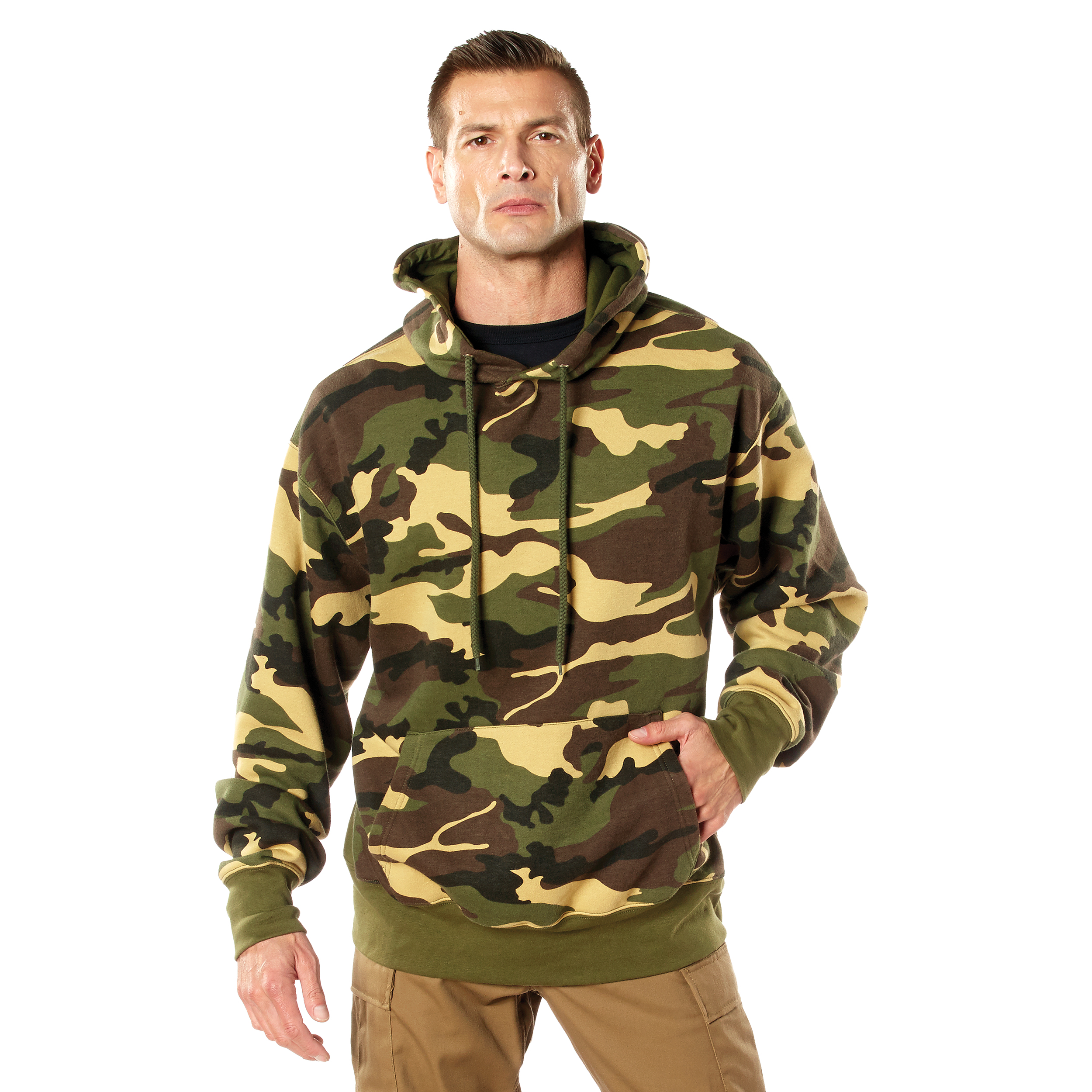 Rothco Rothco Every Day Pullover Hooded Sweatshirt - Woodland Camo, Medium