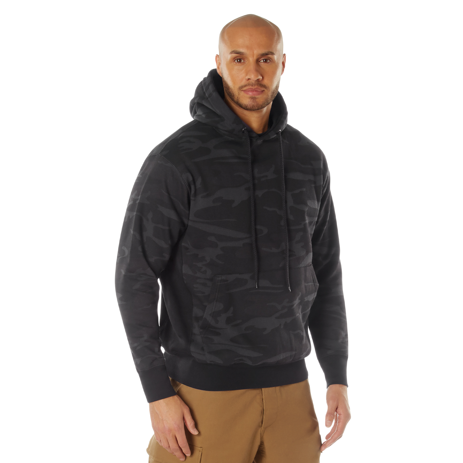 Rothco Rothco Midnight Camo Every Day Hoodie - Midnight Black Camo, Small
