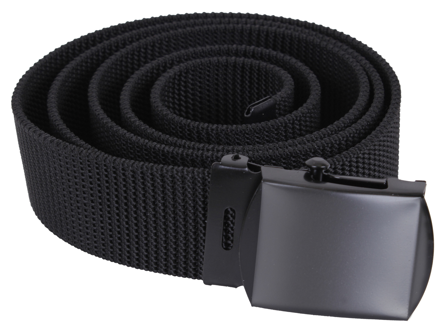 Rothco Rothco Nylon Web Belt - Black Webbing, Waist Size 44