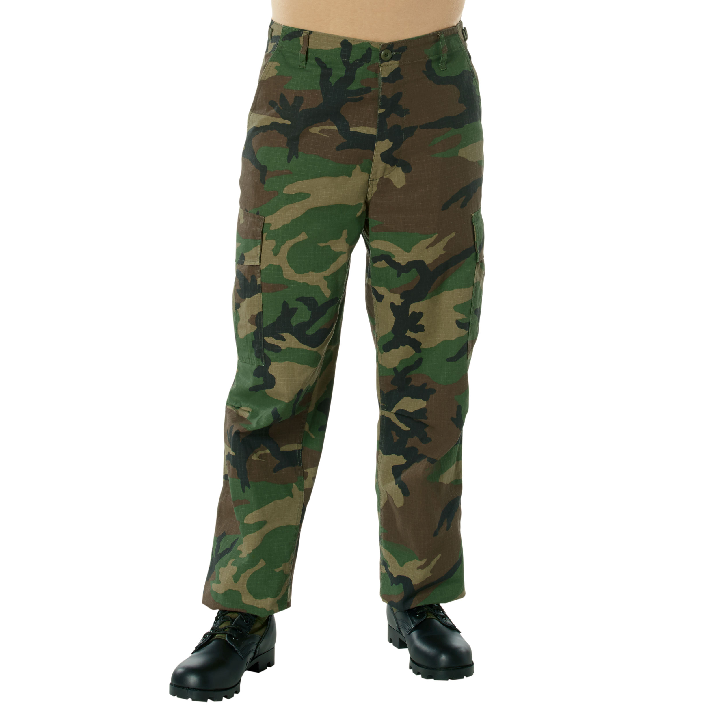 Rothco Rothco Vintage Vietnam Rip-Stop Fatigue Pants - Woodland Camo, Medium