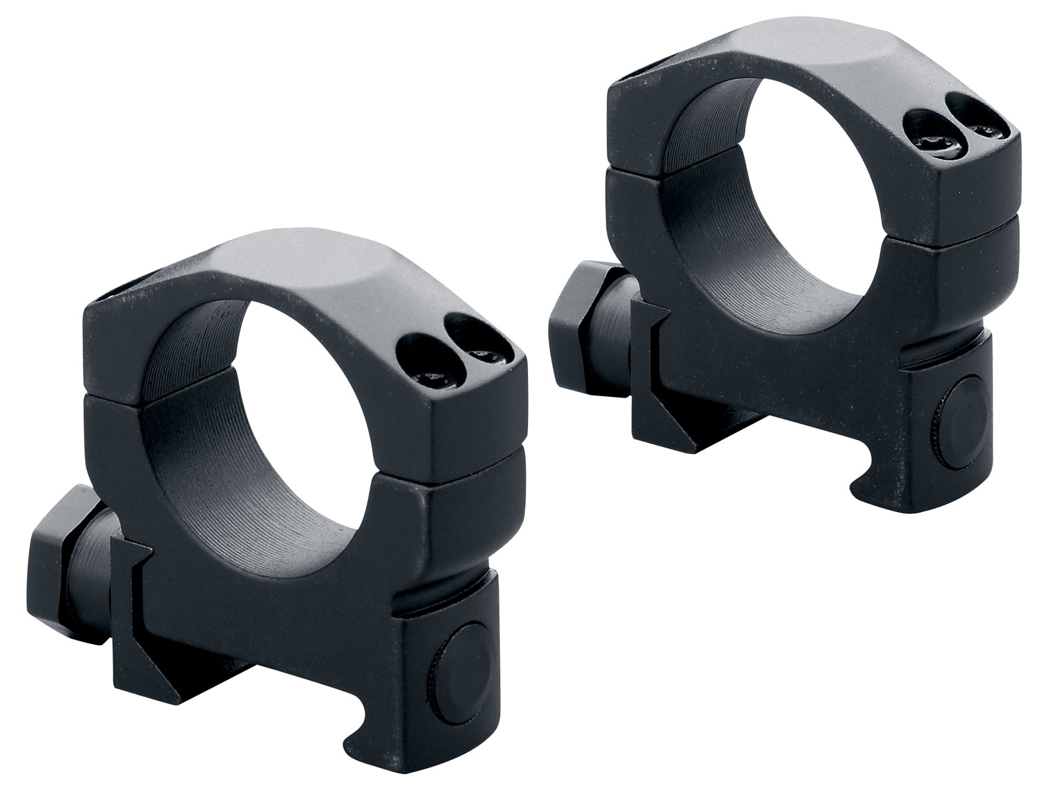 Leupold Mark 4 35mm High Aluminum Ring Mounts, Matte Black - 120180 - Leupold