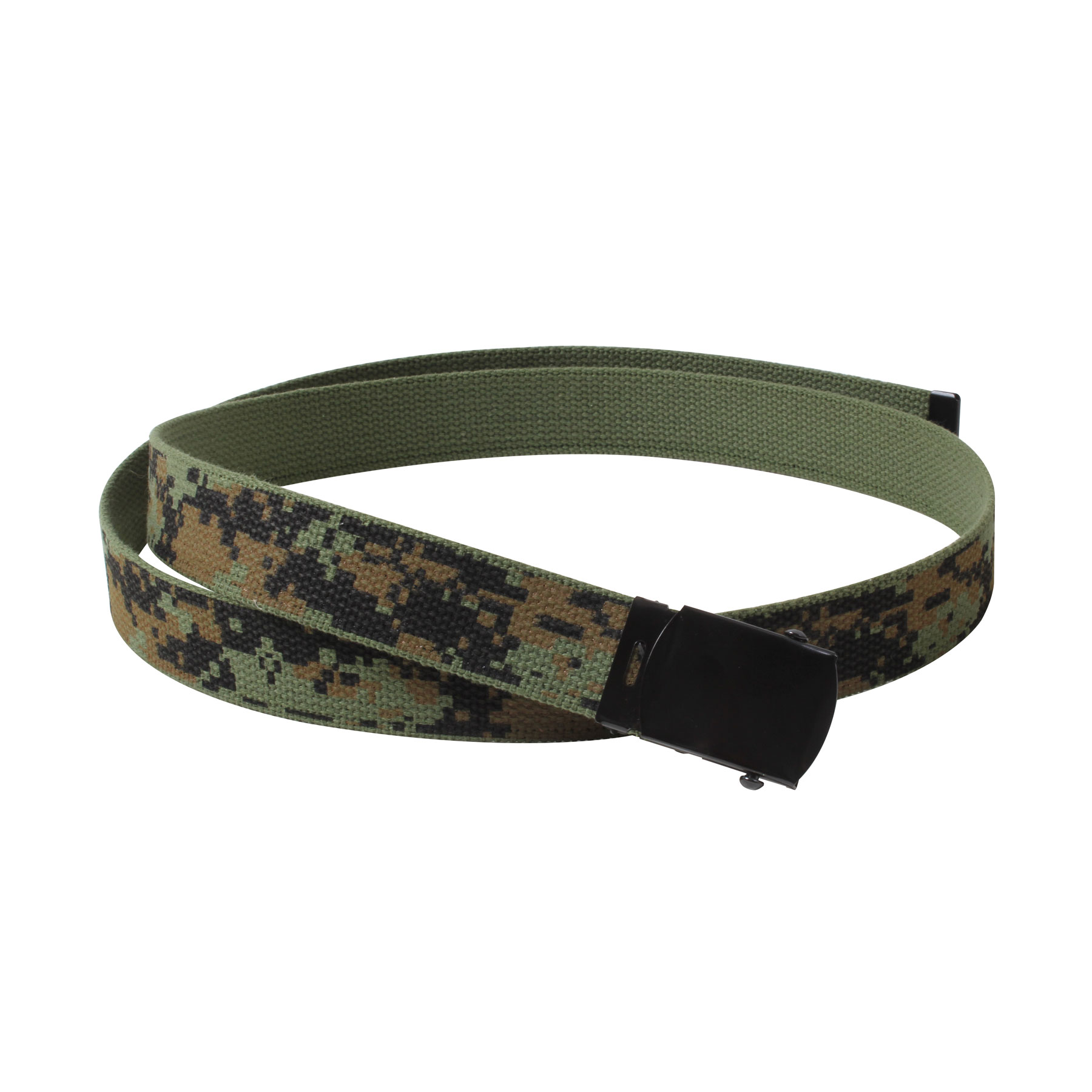 Rothco Rothco Camo Reversible Web Belt - Woodland Digital - Olive Drab, 54 In