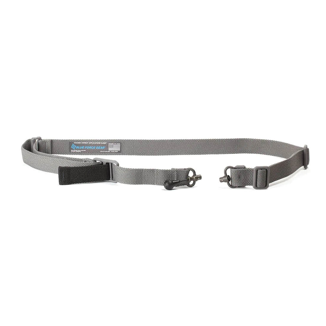 Blue Force Gear Vickers 221 Two-Point 2-to-1 Red Swivel Sling 54" - 64", Wolf Gray - Blue Force Gear