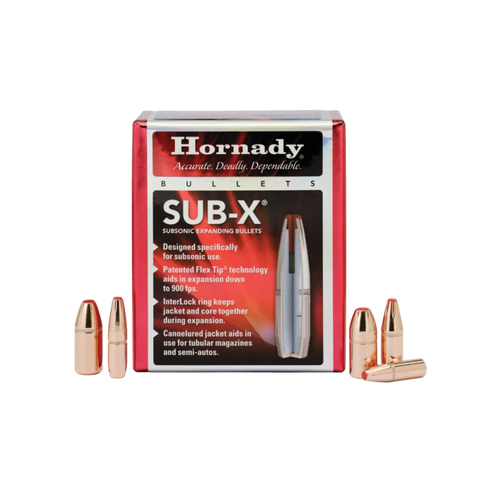 Hornady Sub-X .30 Cal HPFT Rifle Bullet, 175 gr 0.308" 100rds - Hornady