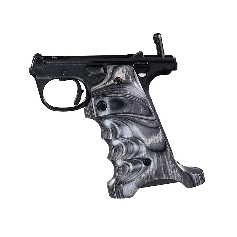 Volquartsen Laminated Grip Fits Ruger Mark IV 22/45, Gray - Volquartsen