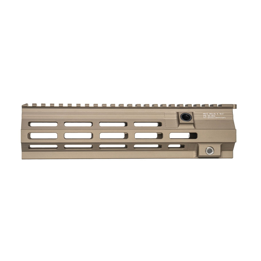 Geissele HK416 Super Modular M-LOK Picatinny Rail 10.50", Desert Dirt - Geissele