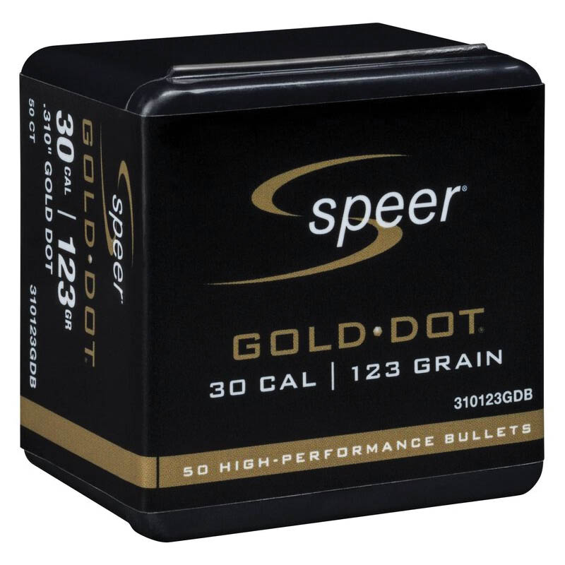 Speer Gold Dot .310 Cal SP Rifle Component Bullet, 123 gr 0.310" 50rds - Speer