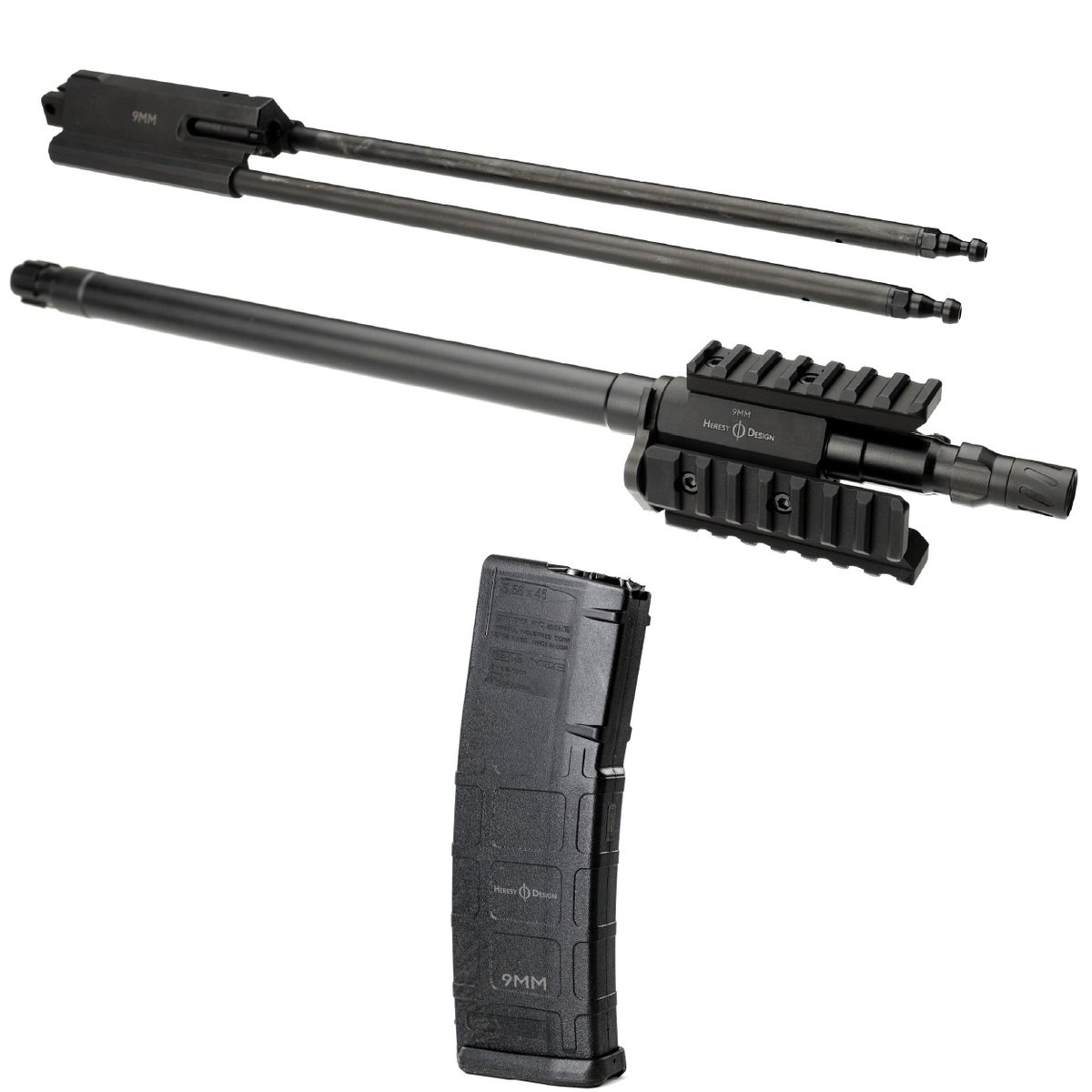 Heresy Design Aug Conversion Kit 9mm Fits Steyr Arms AUG A3 M1, Black - Heresy Design