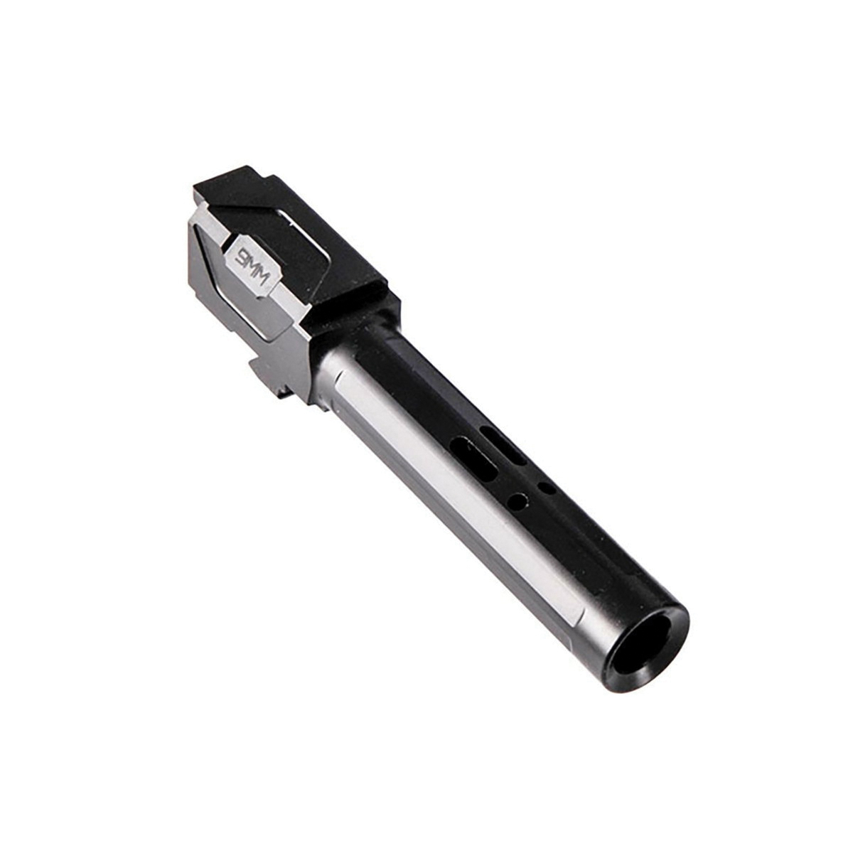 Brownells Ported Non-Threaded Barrel 9mm 3.90" Fits Glock G19, Black - Brownells