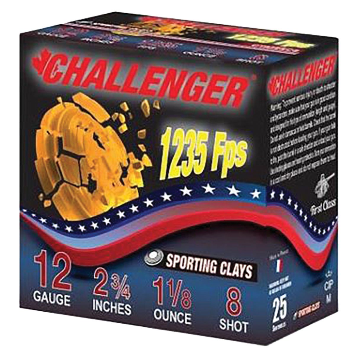 Challenger Sporting Clay 12 Gauge 2-3/4" #8 1-1/8 Ounce 250rds Case - Challenger