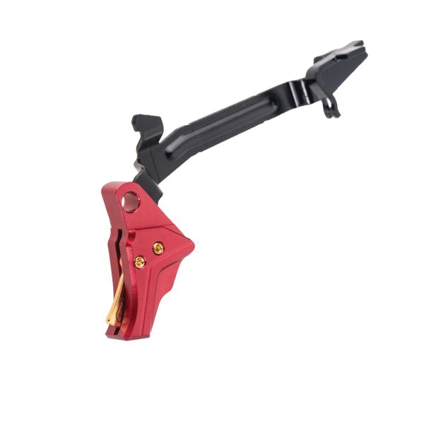 Tyrant Designs CNC ITTS Trigger w/Bar Drop-In, Red/Gold - Tyrant Designs Cnc