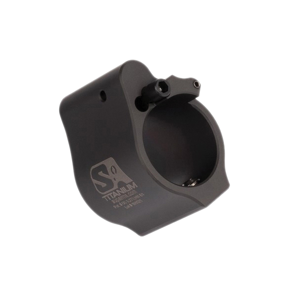 Superlative Arms Solid Set Screw Direct Impingement Adjustable Gas Block 0.75" x 1", Black