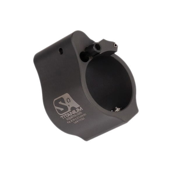 Superlative Arms Solid Set Screw Direct Impingement Adjustable Gas Block 0.875" x 1", Black - Superlative Arms
