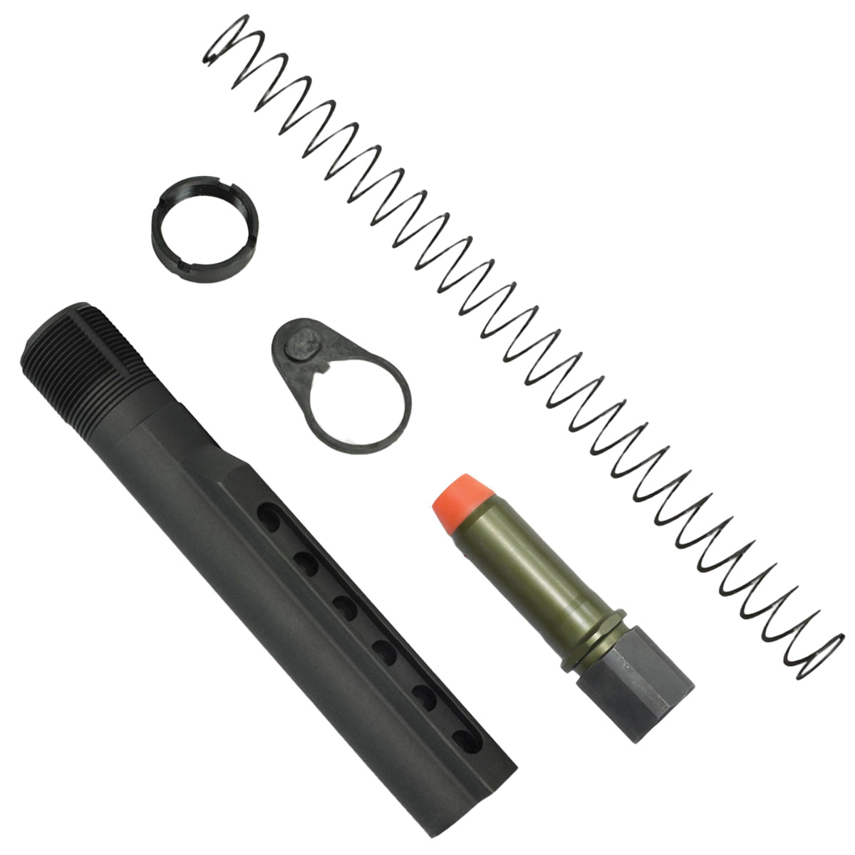 KAK Industry K-Spec Enhanced H3 Buffer, Red/OD Green - KAK Industries