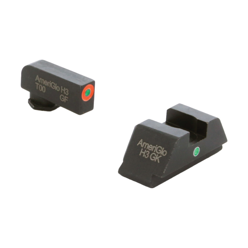 Ameriglo I-Dot Night Sight Set Front/Rear, Green/Orange/Green - Ameriglo