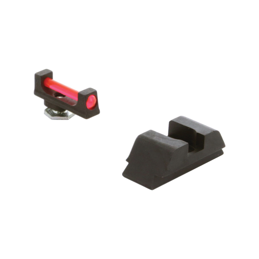 Ameriglo Range Fiber Optic Sight Set Front/Rear, Red/Black - Ameriglo
