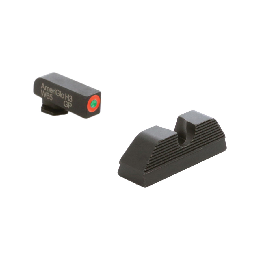 Ameriglo Protector Night Sight Set Front/Rear, Green/Orange/Black - Ameriglo