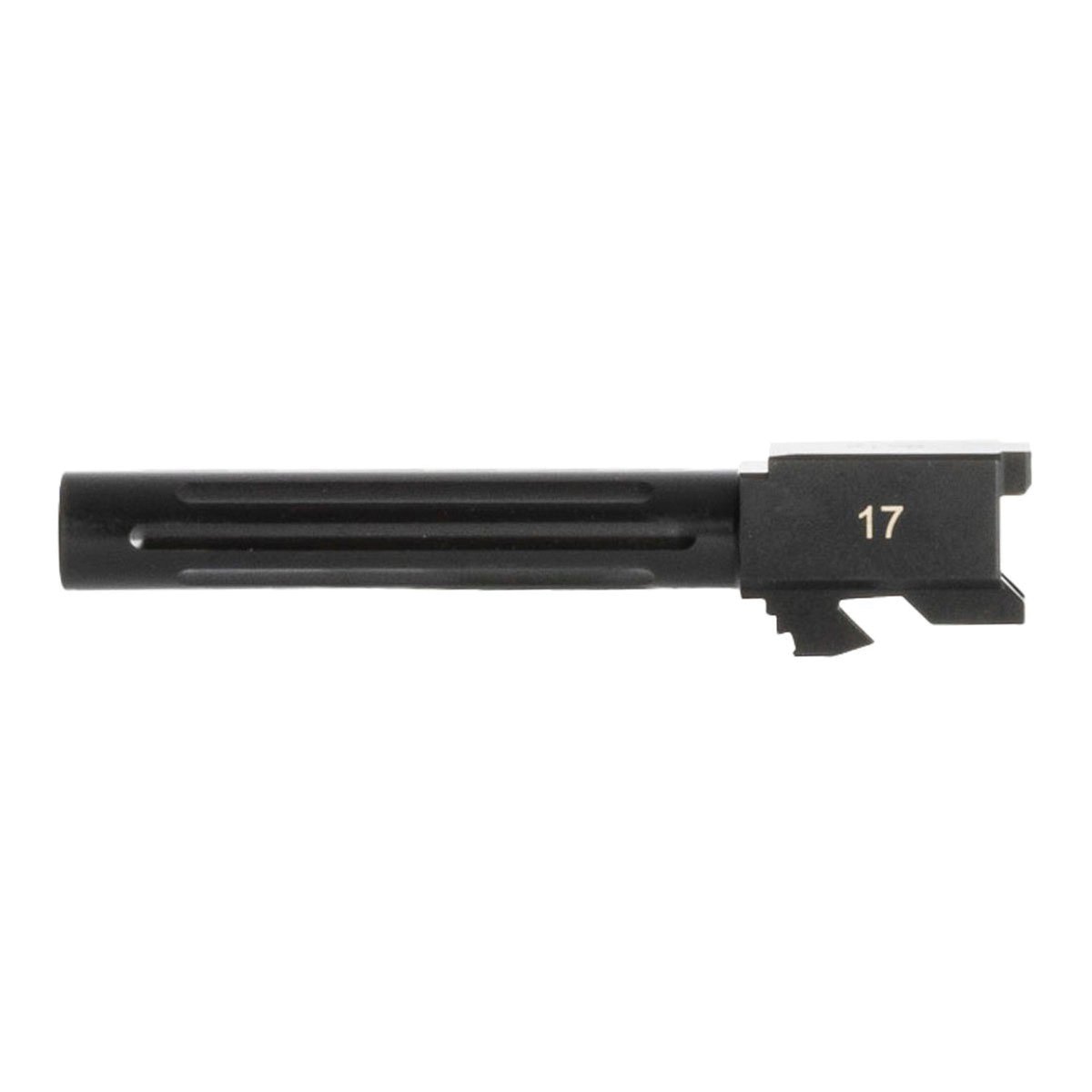 Brownells Non-Threaded Fluted Barrel 9mm Fits Glock Gen 1-4 G17, Black - Brownells
