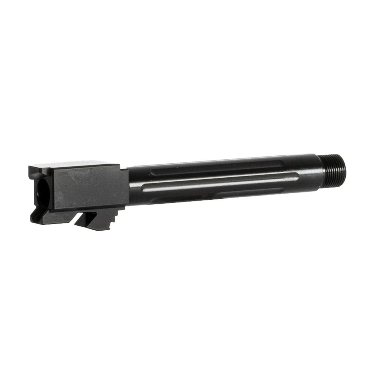 Brownells Threaded Fluted Barrel 9mm Fits Glock Gen 1-4 G17, Black - Brownells