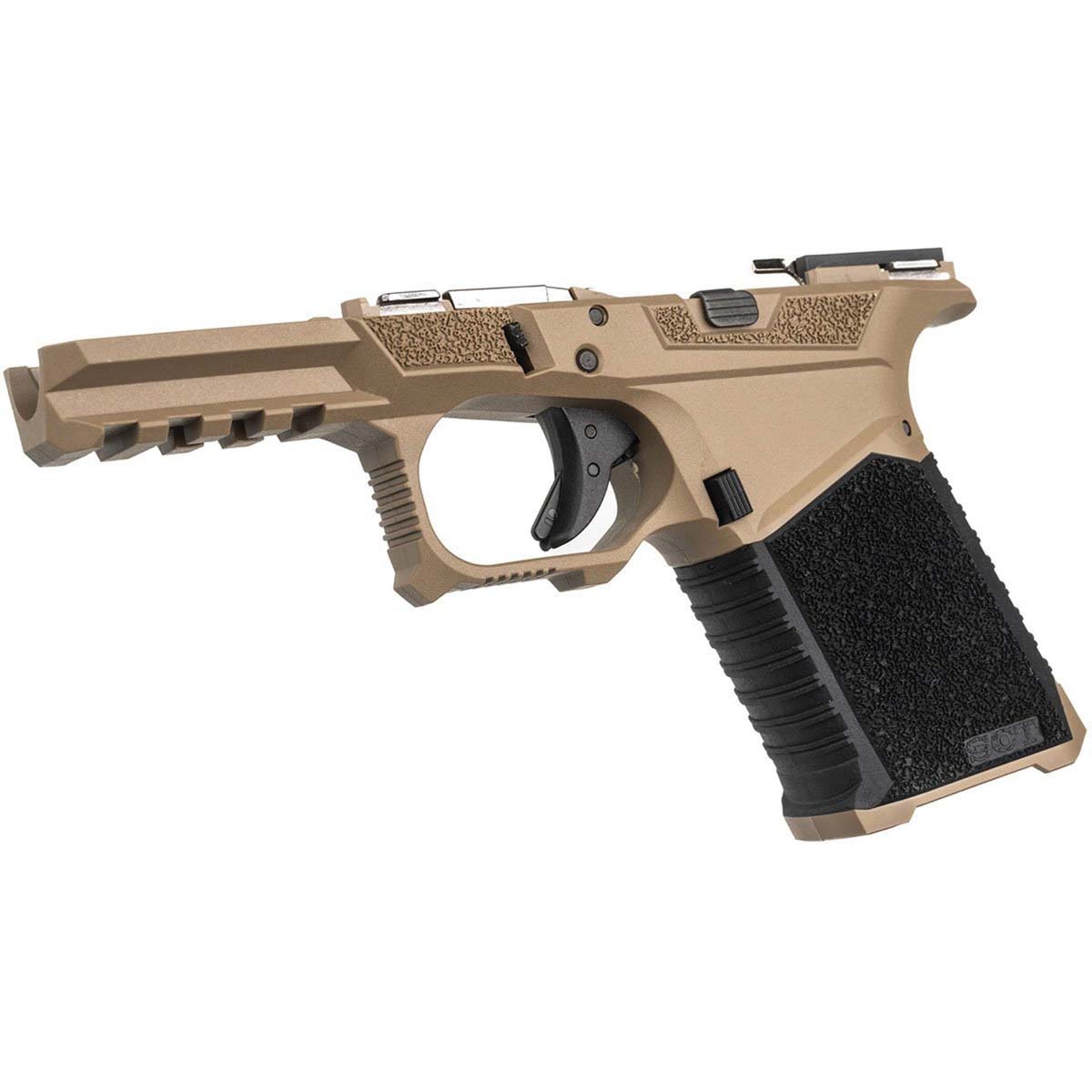 SCT Manufacturing SCT-19 Overmold Pistol Frame Fits Glock G19, Flat Dark Earth/Black