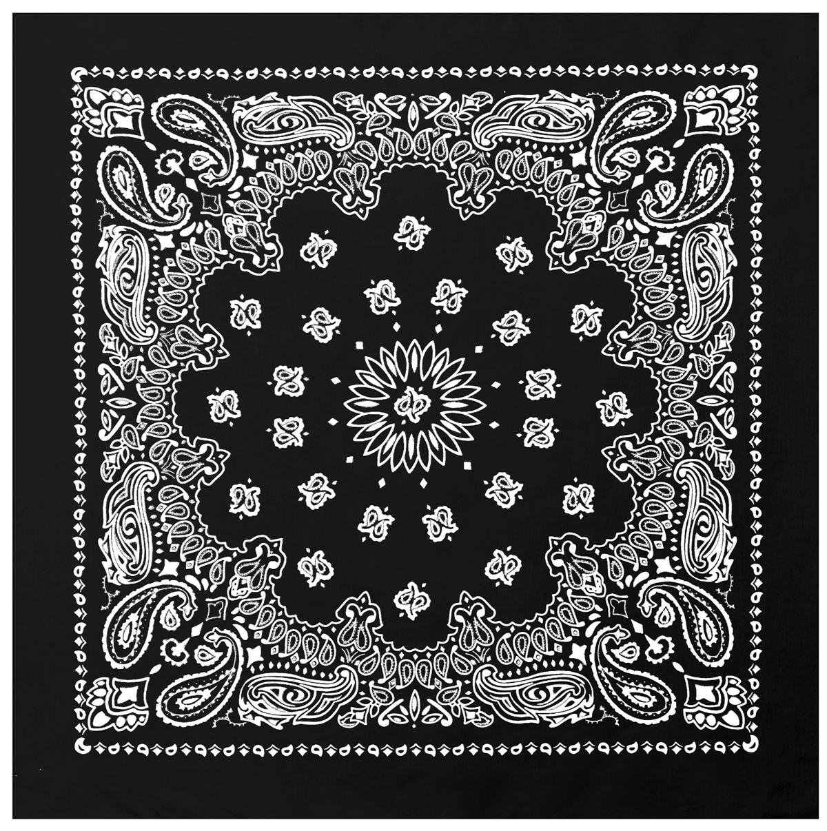 Rothco Rothco Trainmen Paisley Bandana Extra-Large - 27 X 27, Black