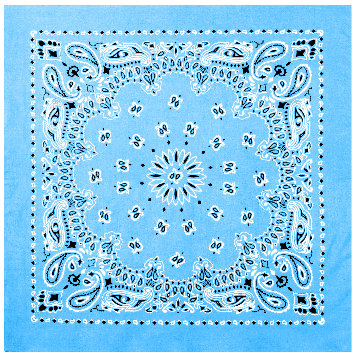 Rothco Rothco Trainmen Paisley Bandana Extra-Large - 27 X 27, Light Blue