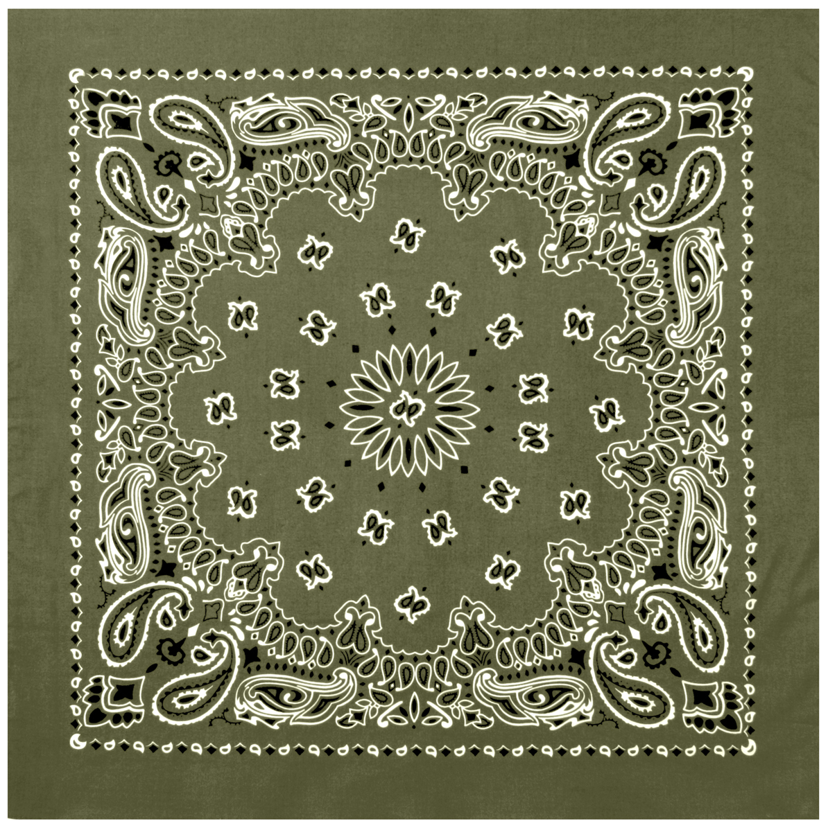 Rothco Rothco Trainmen Paisley Bandana Extra-Large - 27 X 27, Olive Drab