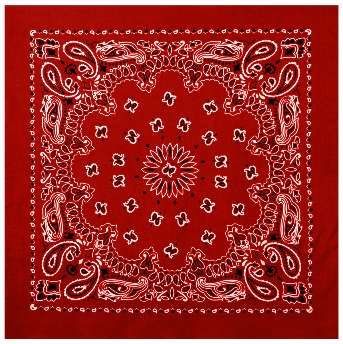 Rothco Rothco Trainmen Paisley Bandana Extra-Large - 27 X 27, Red - White