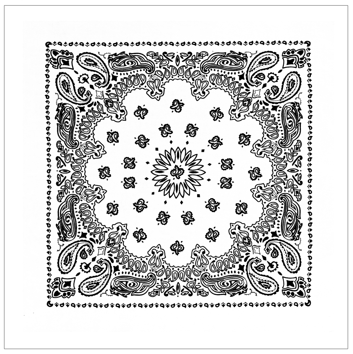Rothco Rothco Trainmen Paisley Bandana Extra-Large - 27 X 27, White