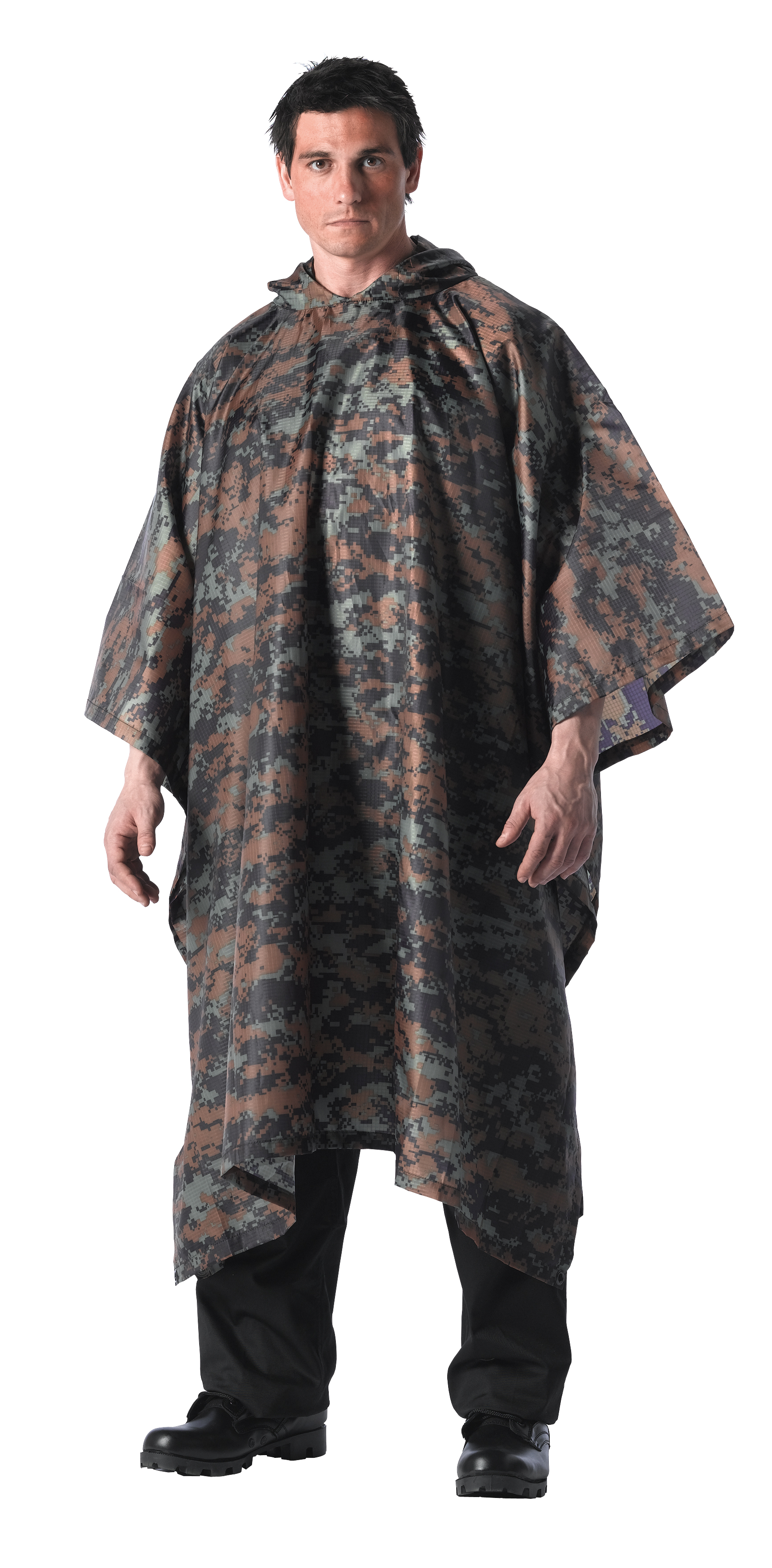 Rothco Rothco G.I. Type Rip-Stop Poncho - Woodland Digital Camo