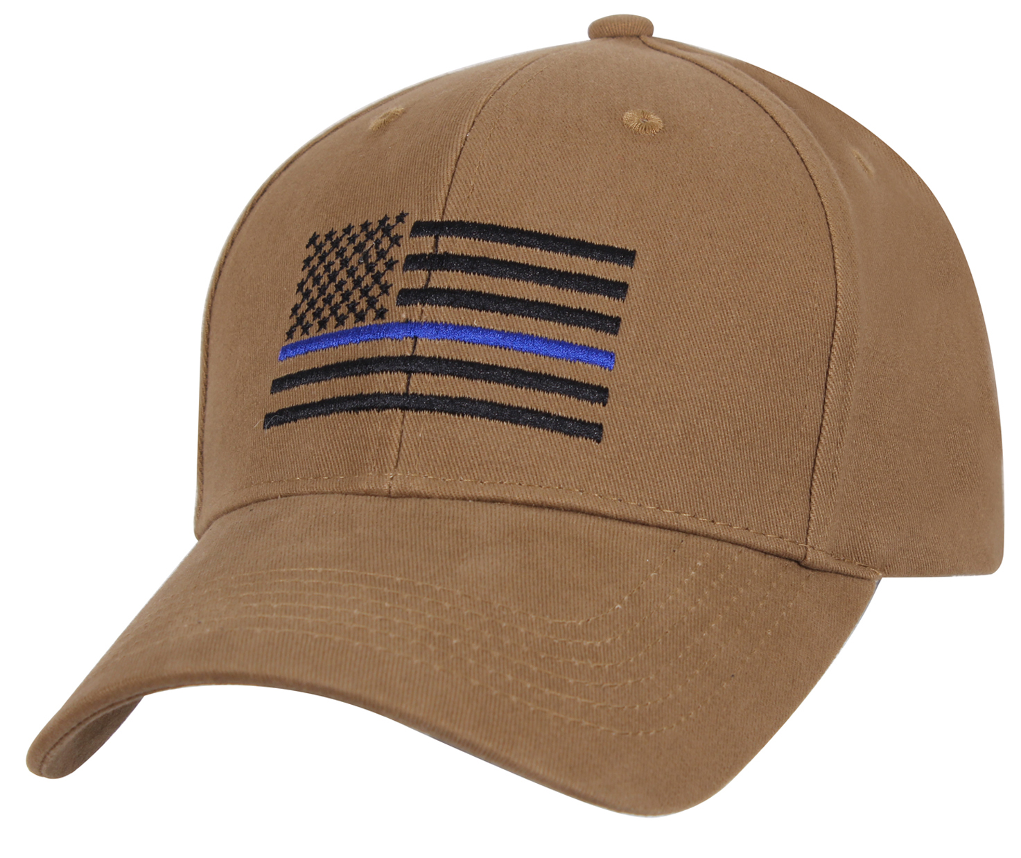 Rothco Rothco Thin Blue Line Flag Low Profile Cap - Coyote Brown