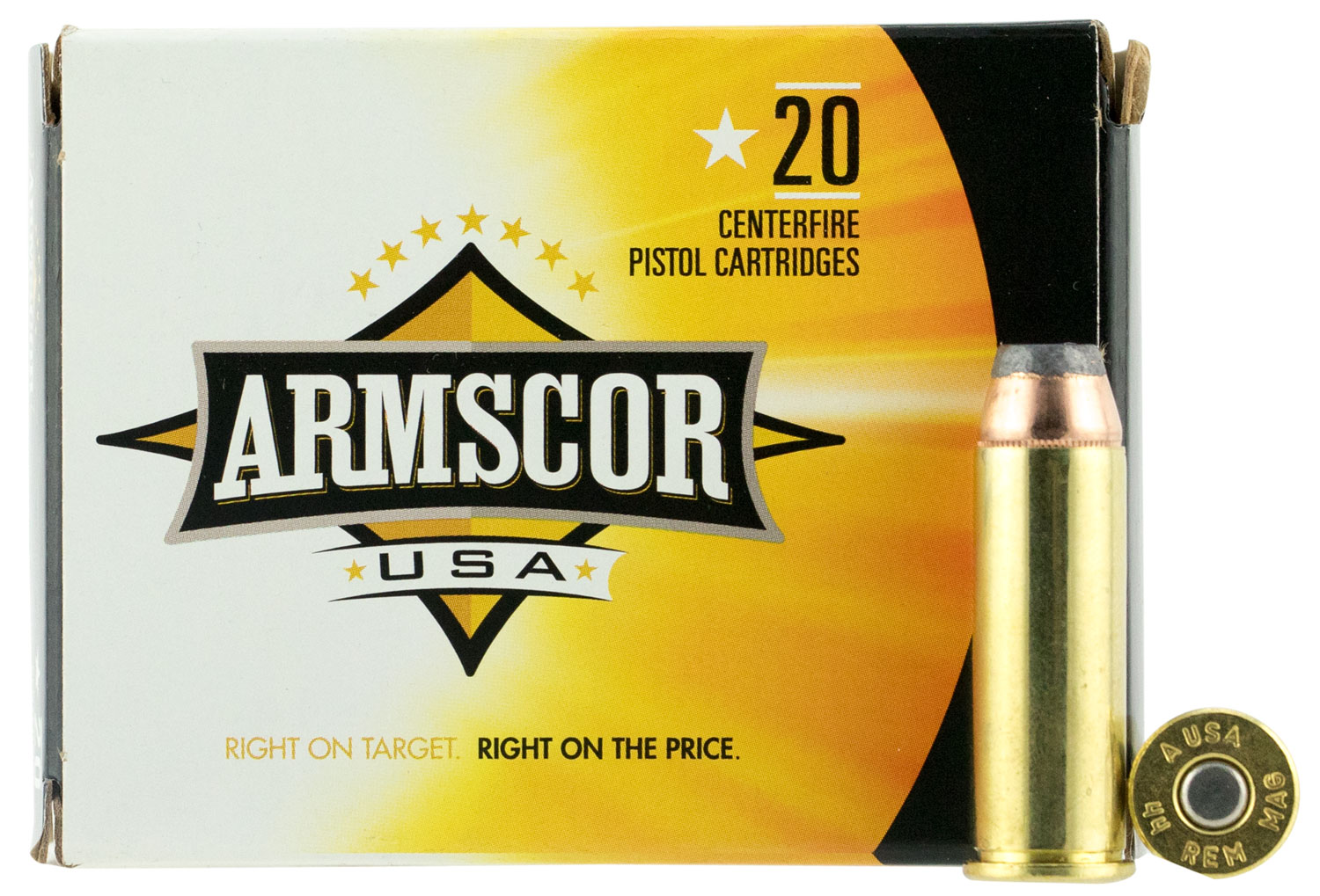 Armscor 240 gr Jacketed Hollow Point .44 Mag Ammo, 20/box - FAC44M2N - Armscor