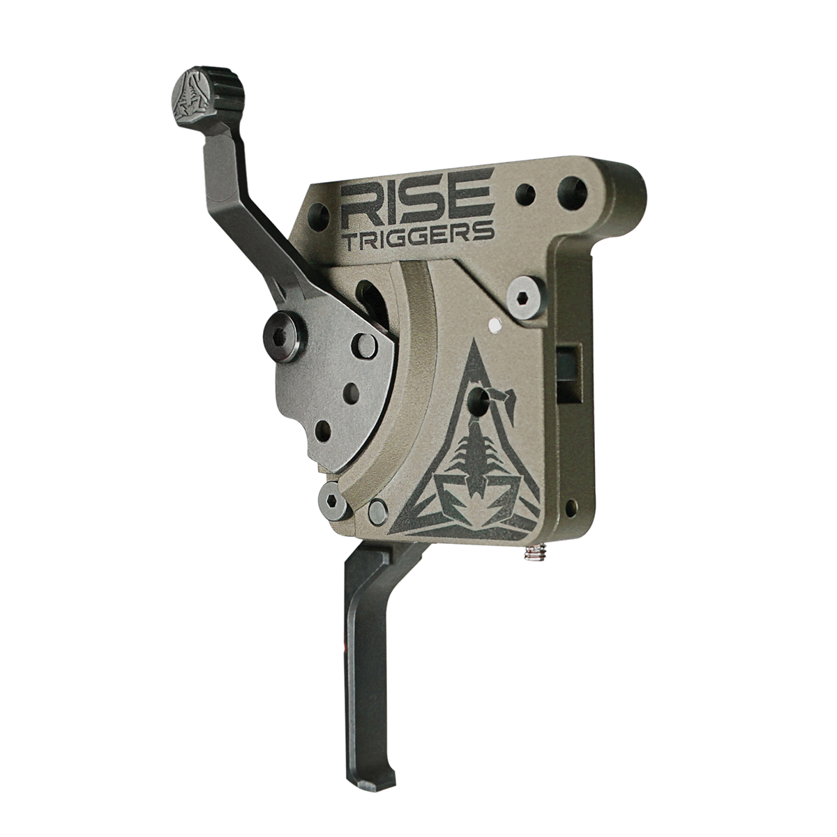 Rise Armament Reliant Pro 1 - 3 lb Flat Blade Trigger Drop-In, Black/Flat Dark Earth - Rise Armament