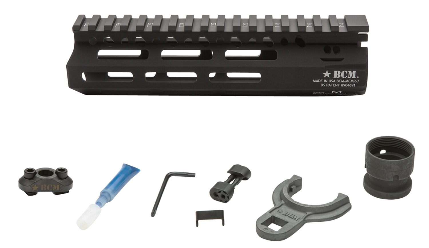Bravo Company Mfg M-LOK 7" Modular Rail, Black - MCMR7556BLK - Bcm