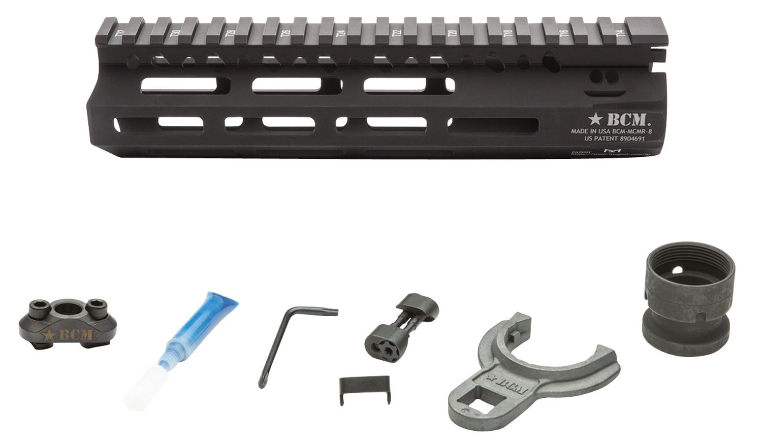 Bravo Company Mfg M-LOK 8" Modular Rail, Black - MCMR8556BLK - Bcm