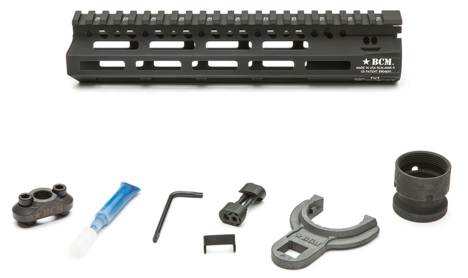 Bravo Company Mfg M-LOK 9" Modular Rail, Black - MCMR9556BLK - Bcm
