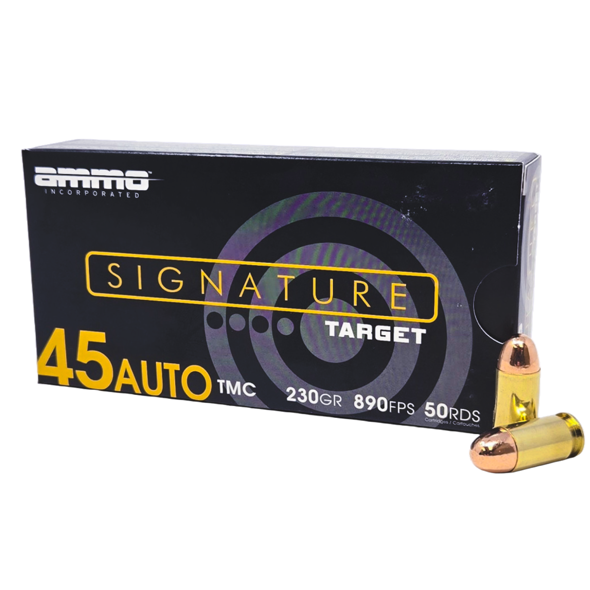 Ammo Inc Signature 230 gr TMC .45 ACP Ammunition 50 Rounds - 45230TMC-A50 - Ammo Inc