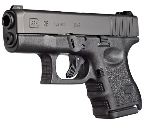 Glock G26 Gen3 3.4" 10rd 9mm Pistol, Black - UI2650201 - Glock