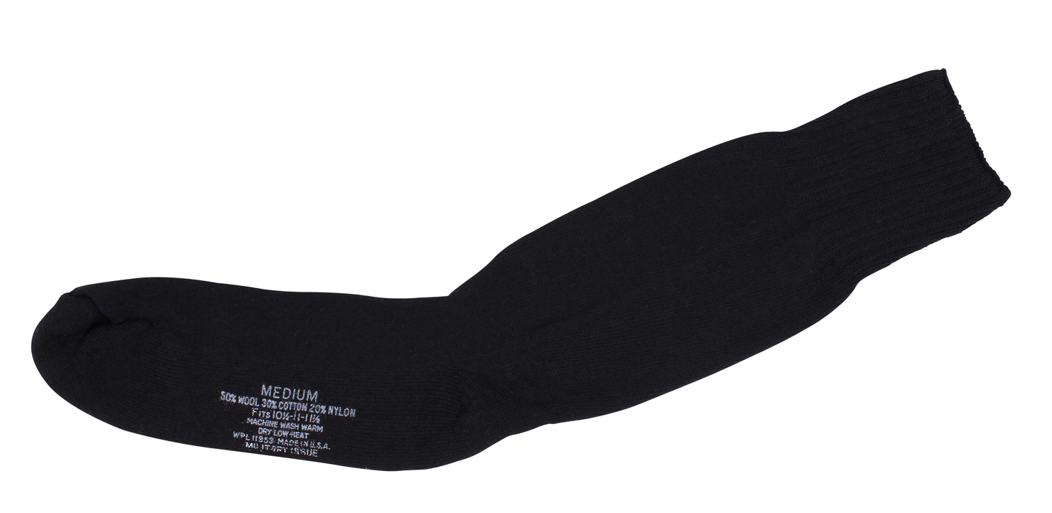 Rothco Rothco G.I. Type Cushion Sole Socks - Black, Small